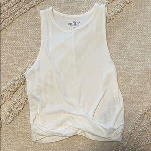 white hollister tank